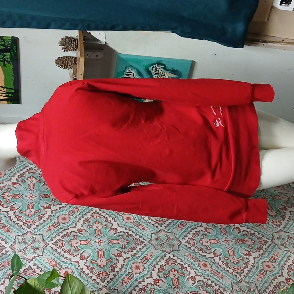 RARE Adidas Fancy Red V-Neck Sweater, Size M - Picture 3 of 13
